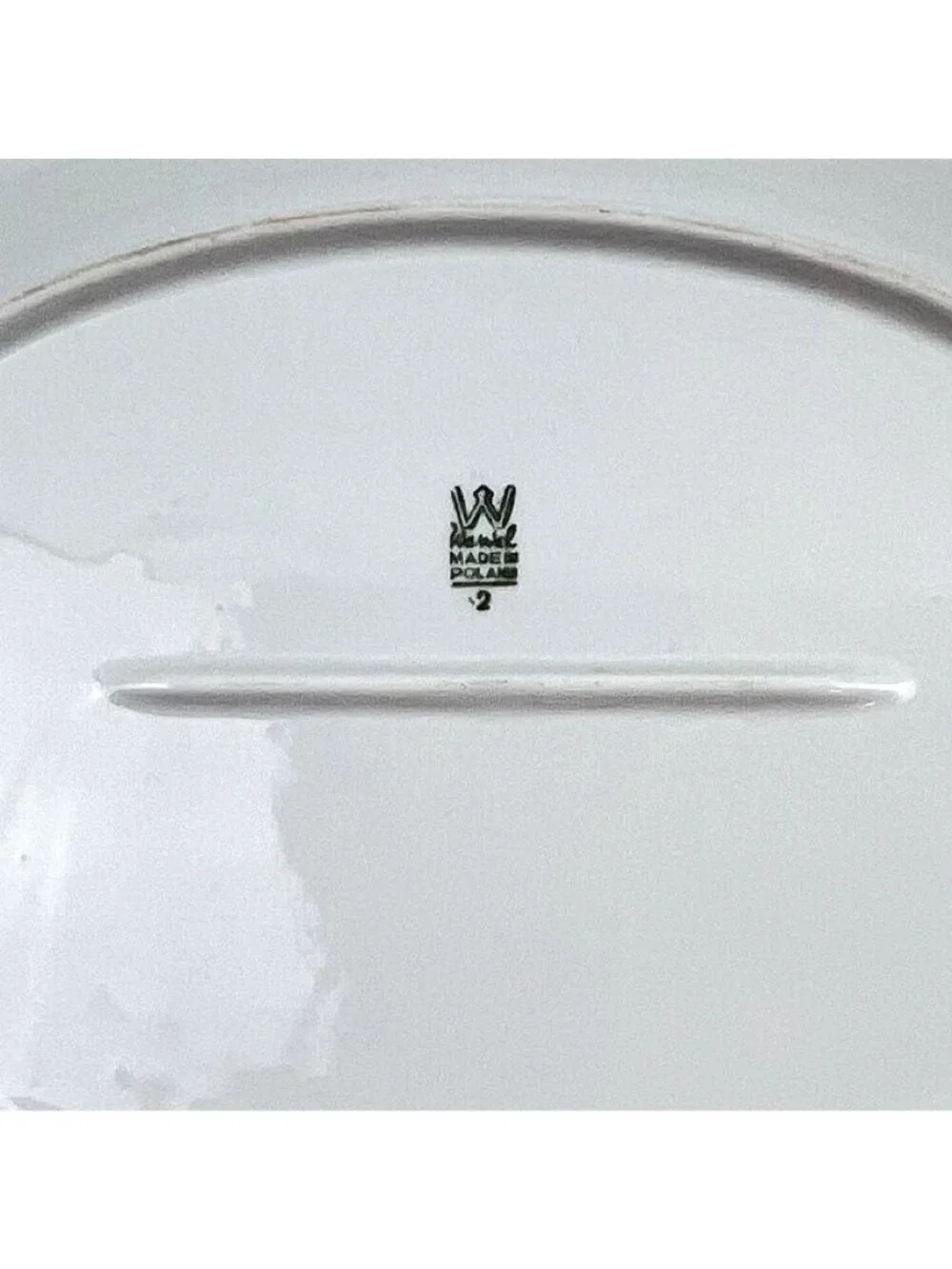 Wawel Poland Serving Platter Embossed Scalloped White Pink Roses 13
